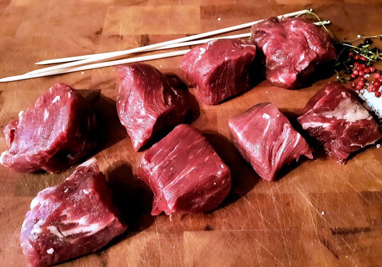 Cubes à brochettes de filet mignon Angus
