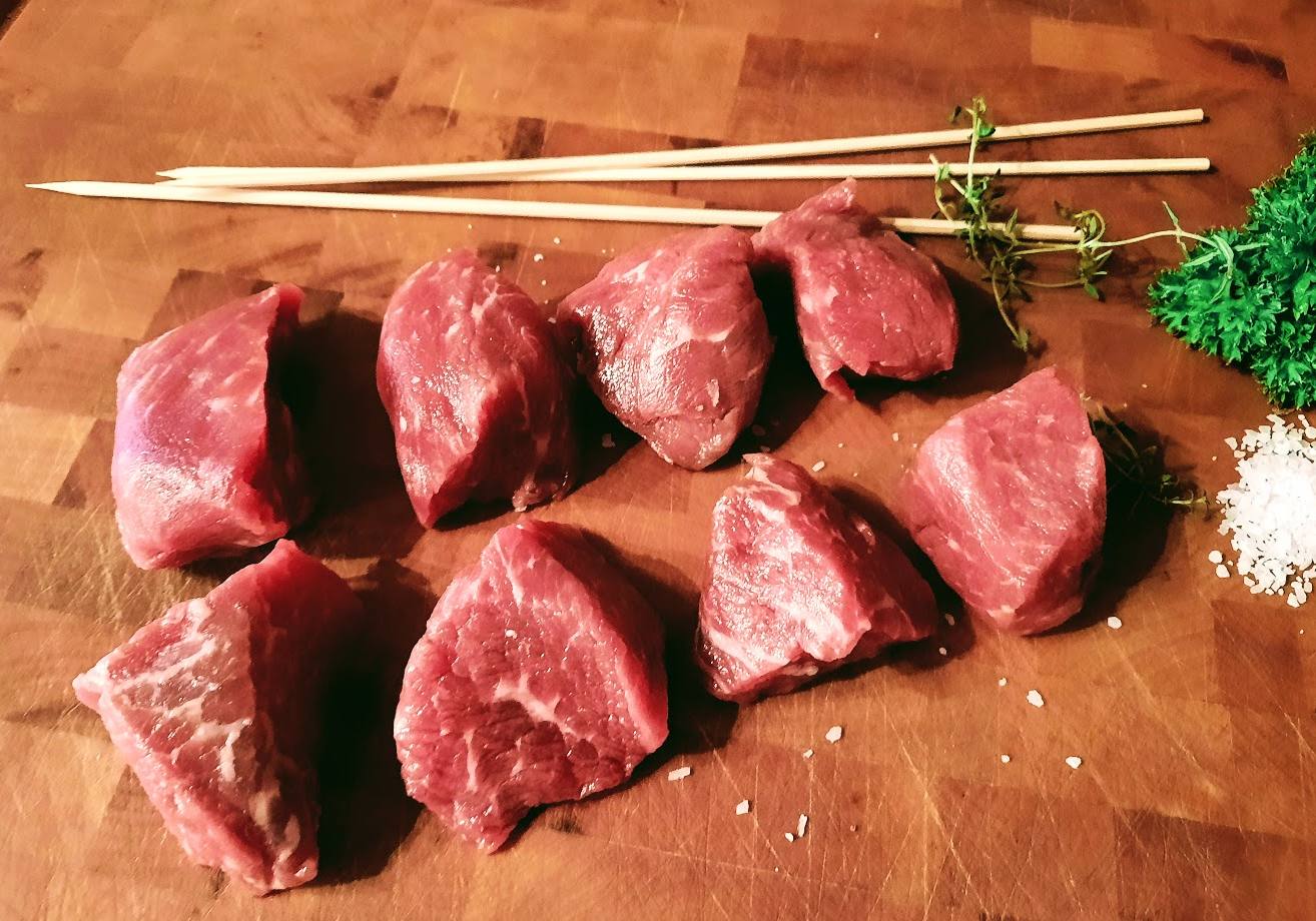 Cubes à brochettes de Haut de Surlonge Angus